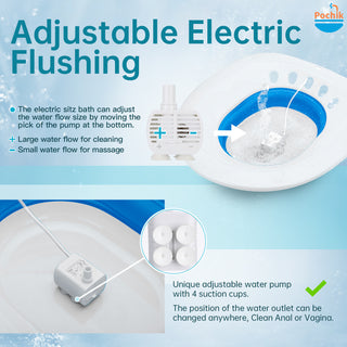 Pochik Electric Sitz Bath, Sitz Bath for Toilet Postpartum Care and Hemorrhoids,Unisex Foldable Toilet Seat